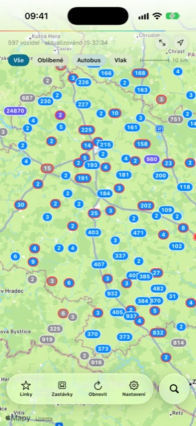 The live map