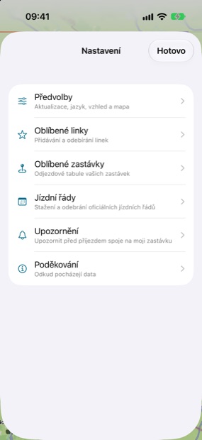 Settings and timetables